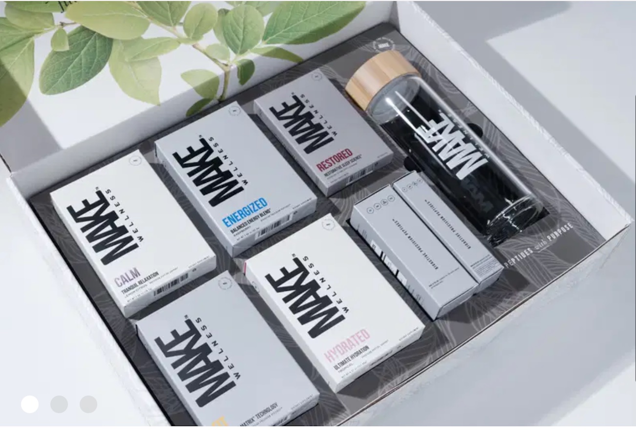 Affiliate Launch Box — full MAKE Wellness peptide collection plus bonus tools and black bottle