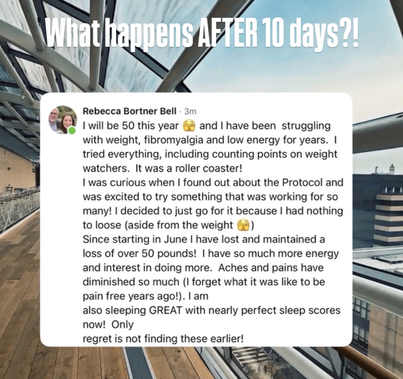 Rebecca's testimonial — Lost over 50 pounds, fibromyalgia improved
