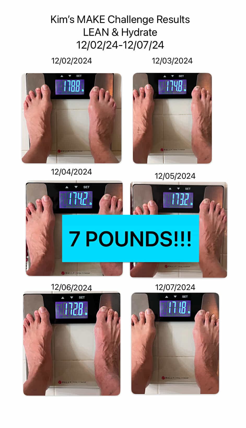 Kim's MAKE Challenge Results — 7 pounds lost